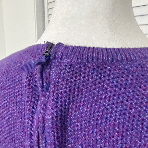 TALBOTS Purple Cable Knit Women's Sweater Sz Sp - Picture 7 of 11